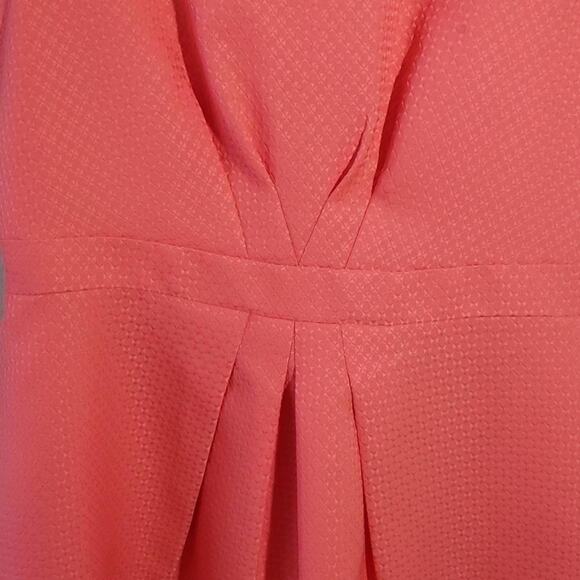 TAHARI pink jacquard dress‎ plus size 16 - Picture 4 of 7